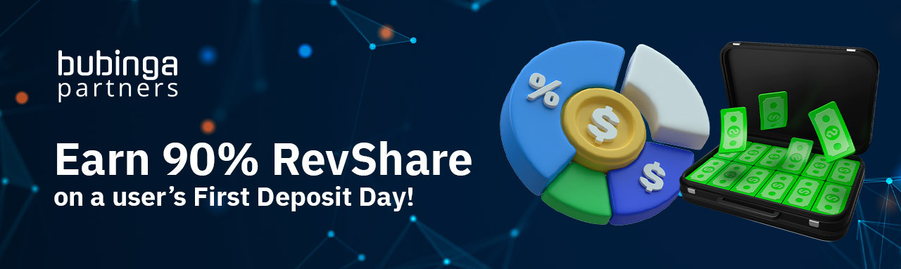 For the First Time in Binary Options: Earn 90% RevShare on a Player&rsquo;s First Deposit Day!